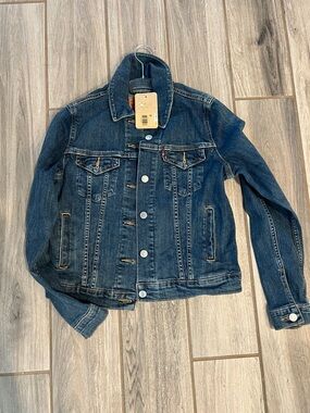Levi's Denim Trucker Jacket XS Blue Button Front Stretch